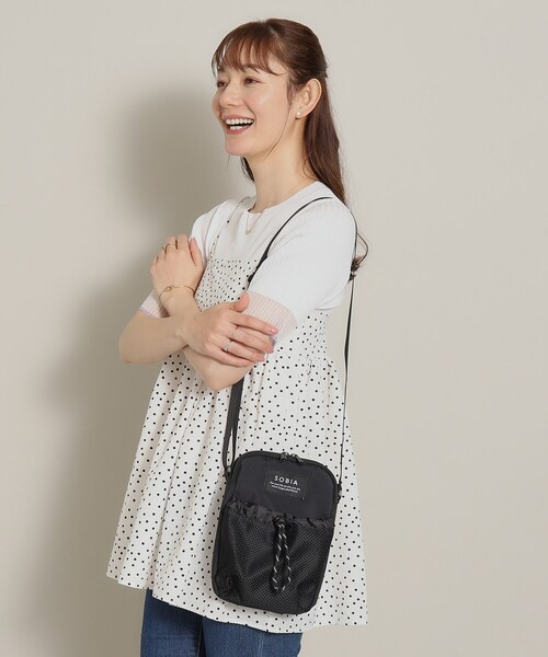 ITS'DEMO（イッツデモ）の「◆【スマホや貴重品の収納に】メッシュドロストポシェット（ショルダーバッグ・レディース・ブラック/ベージュ/パープル系・00）」の18枚目の写真