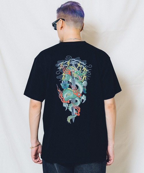 Subciety(サブサエティ)の「CROUD DRAGON TEE(Tシャツ/カットソー・メンズ・アッシュ/ブラック/ホワイト・MEDIUM/LARGE/X-LARGE/XX-LARGE/SMALL)」の9枚目の写真