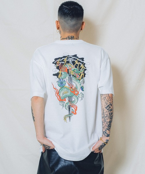 Subciety(サブサエティ)の「CROUD DRAGON TEE(Tシャツ/カットソー・メンズ・アッシュ/ブラック/ホワイト・MEDIUM/LARGE/X-LARGE/XX-LARGE/SMALL)」の7枚目の写真