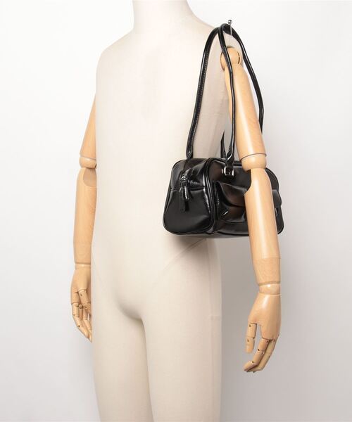 gossip!ロサンゼルス(ゴシップロサンゼルス)の「《11色展開》 ダブル ポケット ボストンバッグ(ショルダーバッグ・レディース・オフホワイト/ブルー/ブラック/ダークブラウン/カーキ/ワイン/ブラウン系その他/ブラウン/シルバー/ワインレッド/エンジ・FREE)」の12枚目の写真