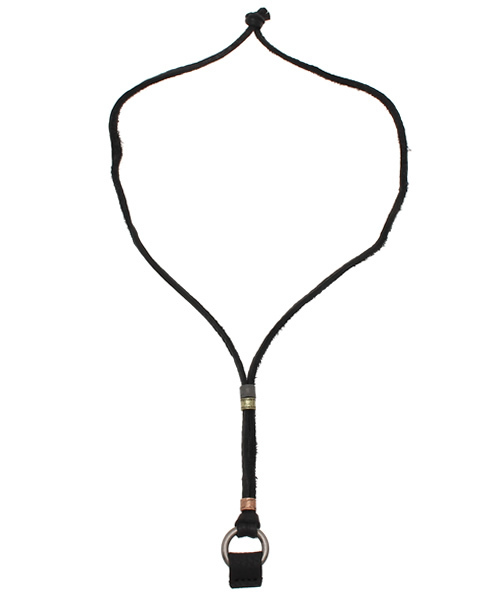 WEGO（ウィゴー）の「WEGO/リングモチーフネックレス（ネックレス・メンズ・ブラック・FREE）」の2枚目の写真