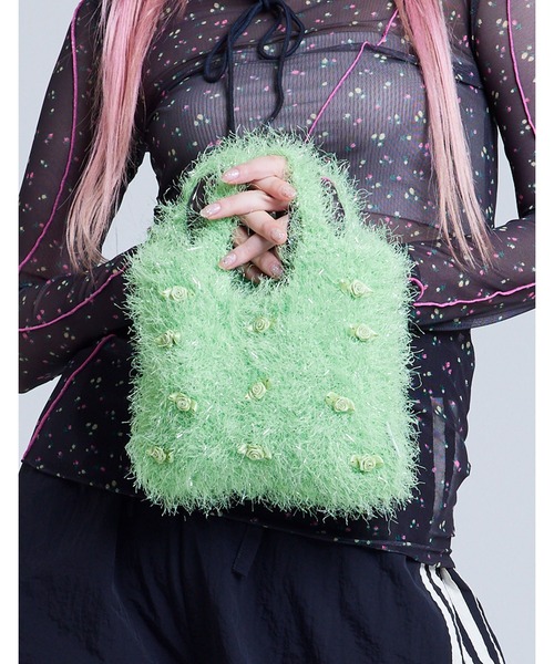 Little sunny bite(リトルサニーバイト)の「【8】【it】【Little Sunny Bite 】knitting bag(ハンドバッグ・レディース・ブルー/ピンク/グリーン・FREE)」の1枚目の写真