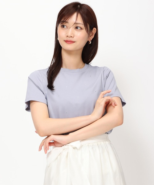 MISCH MASCH（ミッシュマッシュ）の「ラインストーンTシャツ/MM428205（Tシャツ/カットソー・レディース・ブルー/レッド/ホワイト/ブラック・ﾌﾘ-）」の20枚目の写真