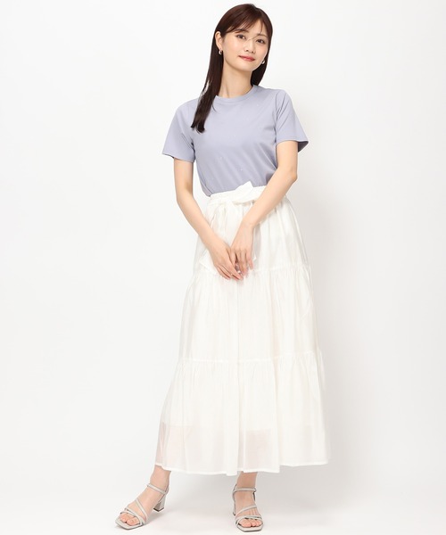 MISCH MASCH（ミッシュマッシュ）の「ラインストーンTシャツ/MM428205（Tシャツ/カットソー・レディース・ブルー/レッド/ホワイト/ブラック・ﾌﾘ-）」の21枚目の写真