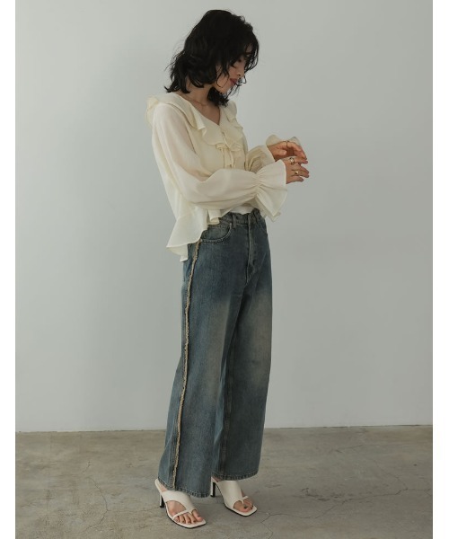 セール】[神山まりあさん着用][2024 SUMMER COLLECTION]ラッフル