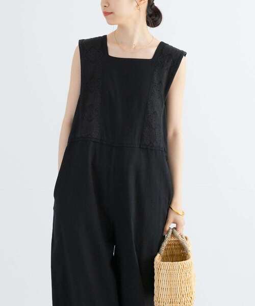 URBAN RESEARCH（アーバンリサーチ）の「コットンリネン刺繍オールインワン（ワンピース・レディース・ナチュラル/ブラック・FREE）」の11枚目の写真