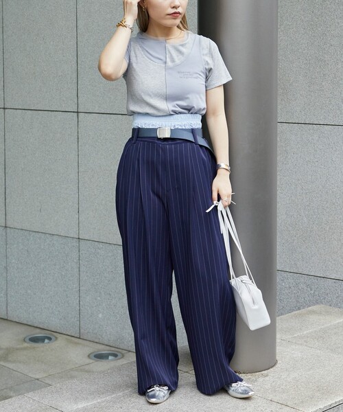 Firsthand（ファーストハンド）の「Firsthand/ファーストハンド シアーリブTEE / メロー半袖Tシャツ（Tシャツ/カットソー・レディース・ブラック/ホワイト/グレー・ﾌﾘ-）」の4枚目の写真