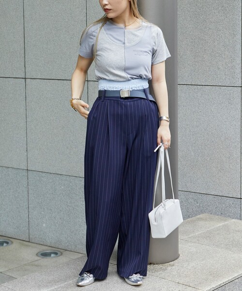 Firsthand（ファーストハンド）の「Firsthand/ファーストハンド シアーリブTEE / メロー半袖Tシャツ（Tシャツ/カットソー・レディース・ブラック/ホワイト/グレー・ﾌﾘ-）」の5枚目の写真