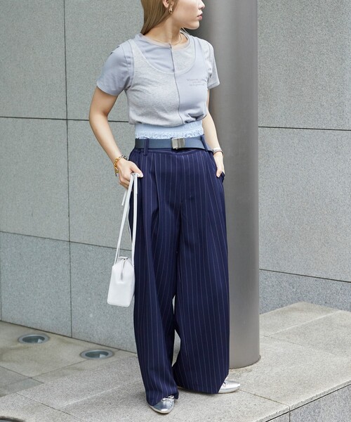 Firsthand（ファーストハンド）の「Firsthand/ファーストハンド シアーリブTEE / メロー半袖Tシャツ（Tシャツ/カットソー・レディース・ブラック/ホワイト/グレー・ﾌﾘ-）」の6枚目の写真