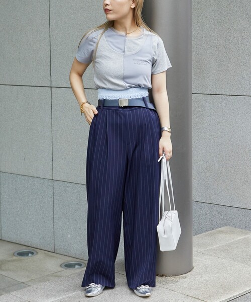 Firsthand（ファーストハンド）の「Firsthand/ファーストハンド シアーリブTEE / メロー半袖Tシャツ（Tシャツ/カットソー・レディース・ブラック/ホワイト/グレー・ﾌﾘ-）」の7枚目の写真