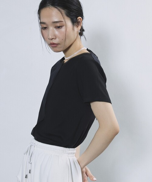 Firsthand（ファーストハンド）の「Firsthand/ファーストハンド シアーリブTEE / メロー半袖Tシャツ（Tシャツ/カットソー・レディース・ブラック/ホワイト/グレー・ﾌﾘ-）」の11枚目の写真