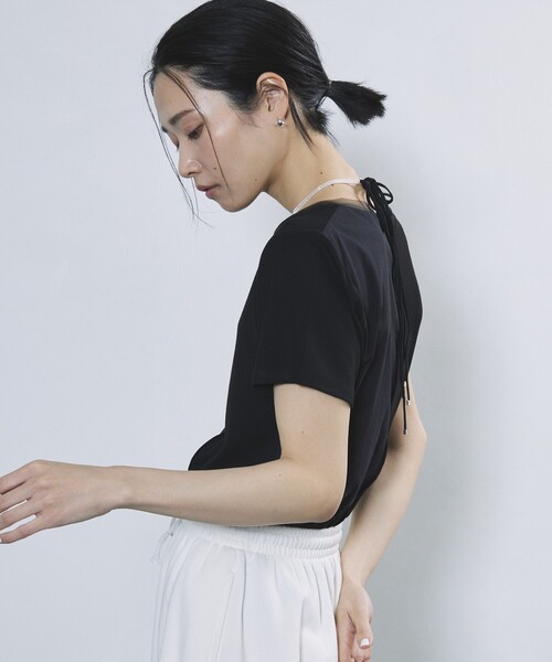 Firsthand（ファーストハンド）の「Firsthand/ファーストハンド シアーリブTEE / メロー半袖Tシャツ（Tシャツ/カットソー・レディース・ブラック/ホワイト/グレー・ﾌﾘ-）」の12枚目の写真