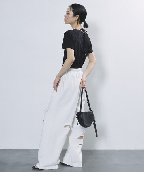 Firsthand（ファーストハンド）の「Firsthand/ファーストハンド シアーリブTEE / メロー半袖Tシャツ（Tシャツ/カットソー・レディース・ブラック/ホワイト/グレー・ﾌﾘ-）」の20枚目の写真