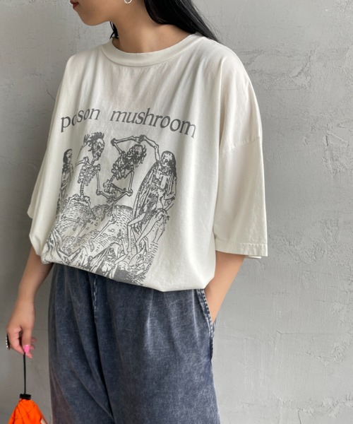 REMI RELIEF（レミレリーフ）の「[REMI RELIEF/レミレリーフ] 別注 ビッグシルエット SP加工プリントTシャツ（Tシャツ/カットソー・レディース・A/H/J/O/Q/C/D/E/F/K/L/M/N/B/I/P/G・M）」の8枚目の写真