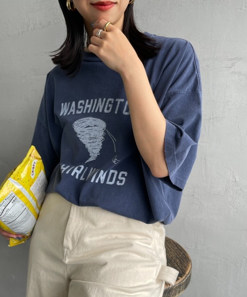 REMI RELIEF（レミレリーフ）の「[REMI RELIEF/レミレリーフ] 別注 ビッグシルエット SP加工プリントTシャツ（Tシャツ/カットソー・レディース・A/H/J/O/Q/C/D/E/F/K/L/M/N/B/I/P/G・M）」の10枚目の写真