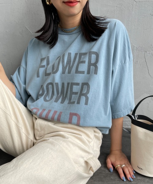 REMI RELIEF（レミレリーフ）の「[REMI RELIEF/レミレリーフ] 別注 ビッグシルエット SP加工プリントTシャツ（Tシャツ/カットソー・レディース・A/H/J/O/Q/C/D/E/F/K/L/M/N/B/I/P/G・M）」の14枚目の写真