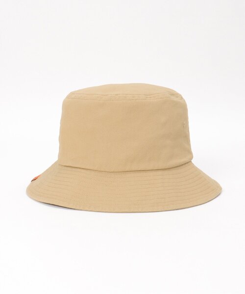 UNIVERSAL OVERALL(ユニバーサルオーバーオール)の「UNIVERSAL OVERALL ユニバーサルオーバーオール ロゴ刺繍ツイルバケットハット(ハット・メンズ・ベージュ/ブラック・FREE)」の10枚目の写真