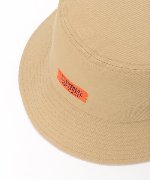 UNIVERSAL OVERALL(ユニバーサルオーバーオール)の「UNIVERSAL OVERALL ユニバーサルオーバーオール ロゴ刺繍ツイルバケットハット(ハット・メンズ・ベージュ/ブラック・FREE)」の11枚目の写真