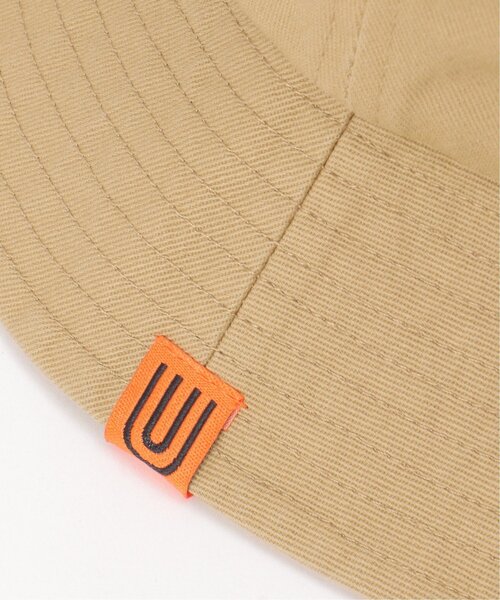UNIVERSAL OVERALL(ユニバーサルオーバーオール)の「UNIVERSAL OVERALL ユニバーサルオーバーオール ロゴ刺繍ツイルバケットハット(ハット・メンズ・ベージュ/ブラック・FREE)」の13枚目の写真