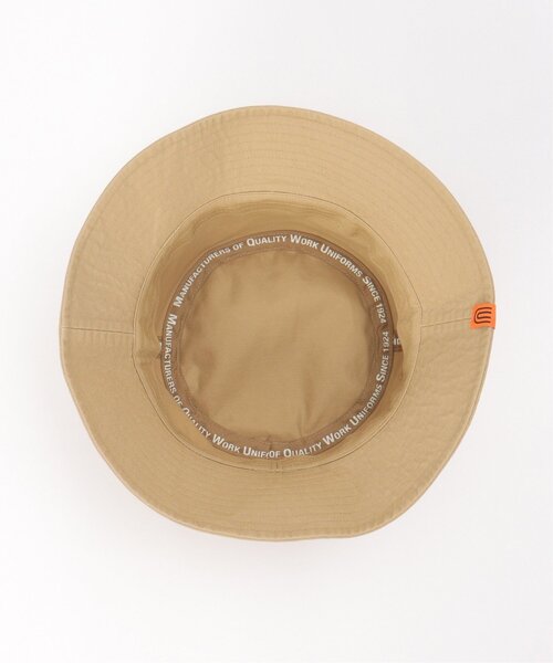 UNIVERSAL OVERALL(ユニバーサルオーバーオール)の「UNIVERSAL OVERALL ユニバーサルオーバーオール ロゴ刺繍ツイルバケットハット(ハット・メンズ・ベージュ/ブラック・FREE)」の17枚目の写真