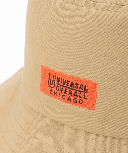 UNIVERSAL OVERALL(ユニバーサルオーバーオール)の「UNIVERSAL OVERALL ユニバーサルオーバーオール ロゴ刺繍ツイルバケットハット(ハット・メンズ・ベージュ/ブラック・FREE)」の22枚目の写真