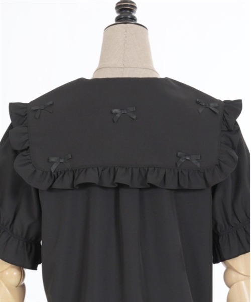 axes femme POETIQUE（アクシーズファムポエティック）の「プチリボンビッグ襟ブラウス（シャツ/ブラウス・レディース・キナリ/ホワイト/ブラック・MEDIUM）」の21枚目の写真