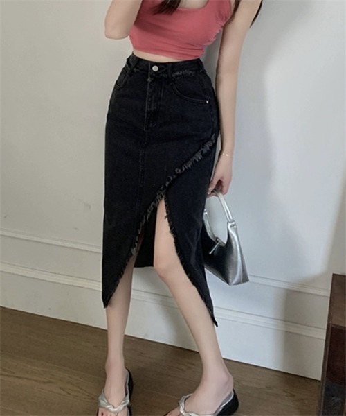 割引Christian Dior デニムブラックタイトスカート 34 新品保管品 サマーデニムタイトスカート 49AV JUNKO SHIMADA｜クロスプラス