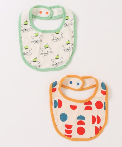 MARKEY'S（マーキーズ）の「2点セット/総柄スタイ（スタイ/よだれかけ・キッズ・オフホワイト/マルチ/ライトブルー・FREE）」の3枚目の写真