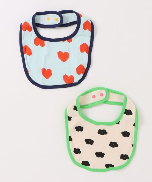 MARKEY'S（マーキーズ）の「2点セット/総柄スタイ（スタイ/よだれかけ・キッズ・オフホワイト/マルチ/ライトブルー・FREE）」の2枚目の写真