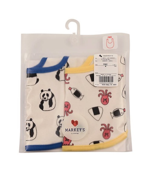 MARKEY'S（マーキーズ）の「2点セット/総柄スタイ（スタイ/よだれかけ・キッズ・オフホワイト/マルチ/ライトブルー・FREE）」の18枚目の写真