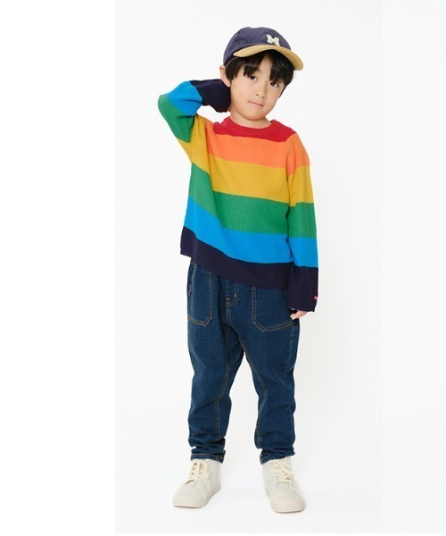 Moujonjon(ムージョンジョン)の「ストレート・テーパードデニムパンツ(デニムパンツ・キッズ・その他1/その他3・90/100/110/120/130/140)」の3枚目の写真