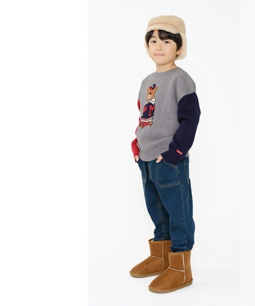 Moujonjon(ムージョンジョン)の「ストレート・テーパードデニムパンツ(デニムパンツ・キッズ・その他1/その他3・90/100/110/120/130/140)」の6枚目の写真