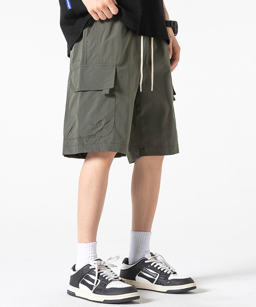 aimoha（アイモハ）の「aimoha outdoor ユニセックス　ウエスト紐付き ショートパンツ ハーフパンツ（その他パンツ・レディース・ブラック/カーキ/ダークグレー/ベージュ/オレンジ・MEDIUM/LARGE/X-LARGE）」の4枚目の写真