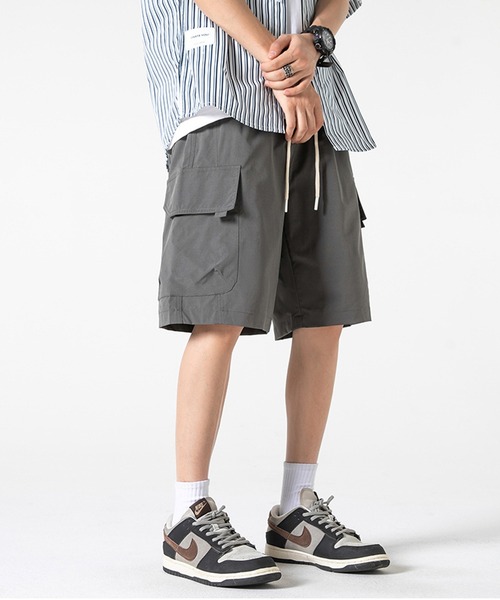 aimoha（アイモハ）の「aimoha outdoor ユニセックス　ウエスト紐付き ショートパンツ ハーフパンツ（その他パンツ・レディース・ブラック/カーキ/ダークグレー/ベージュ/オレンジ・MEDIUM/LARGE/X-LARGE）」の3枚目の写真