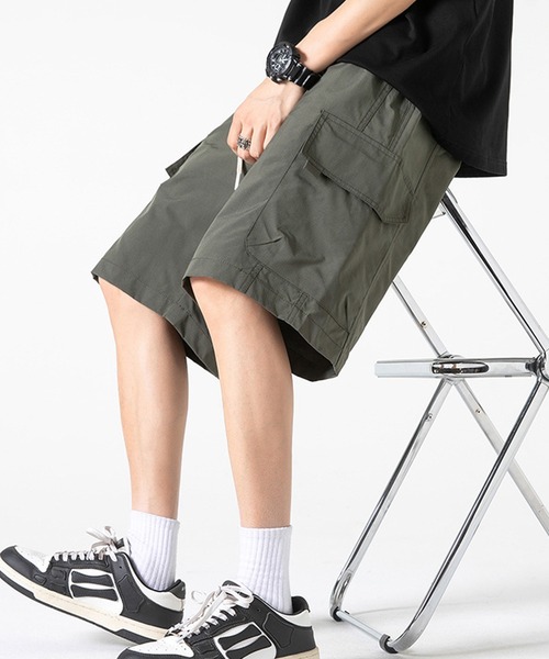 aimoha（アイモハ）の「aimoha outdoor ユニセックス　ウエスト紐付き ショートパンツ ハーフパンツ（その他パンツ・レディース・ブラック/カーキ/ダークグレー/ベージュ/オレンジ・MEDIUM/LARGE/X-LARGE）」の8枚目の写真