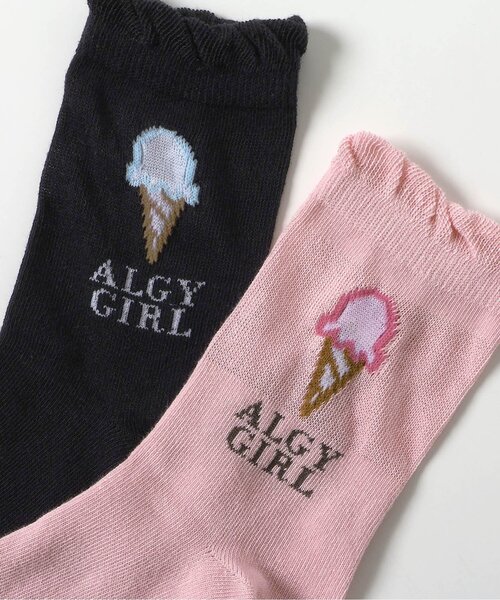 algy（アルジー）の「アイスモチーフシースルークルーソックス（ソックス/靴下・キッズ・ピンク/ミント/ブラック・21/24）」の6枚目の写真