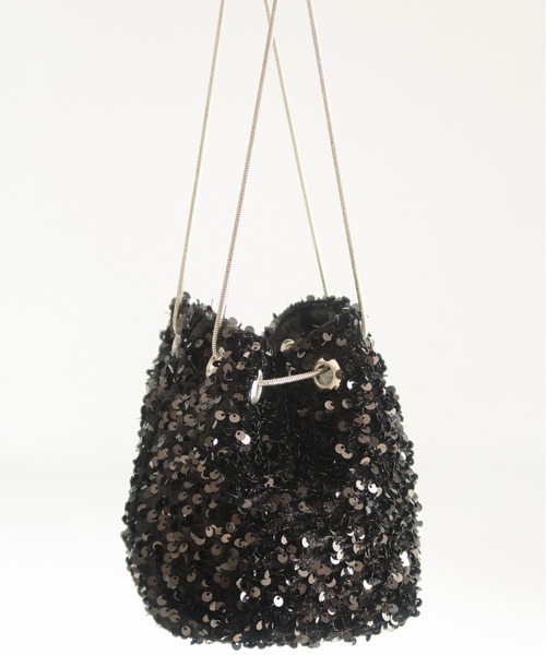 Cupid Heart(キューピッドハート)の「【Cupid Heart】結婚式用!スパンコールbag(ショルダーバッグ・レディース・ブラックミックス/シルバー/ブラック・MEDIUM)」の10枚目の写真
