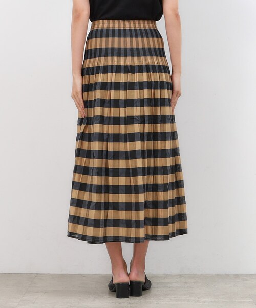 OPAQUE.CLIP（オペークドットクリップ）の「◆【リバーシブル】チェック／ストライプフレアスカート【洗濯機洗い可】（スカート・レディース・ベージュ系1/イエロー系その他3・38/40）」の17枚目の写真
