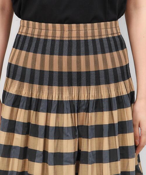 OPAQUE.CLIP（オペークドットクリップ）の「◆【リバーシブル】チェック／ストライプフレアスカート【洗濯機洗い可】（スカート・レディース・ベージュ系1/イエロー系その他3・38/40）」の20枚目の写真