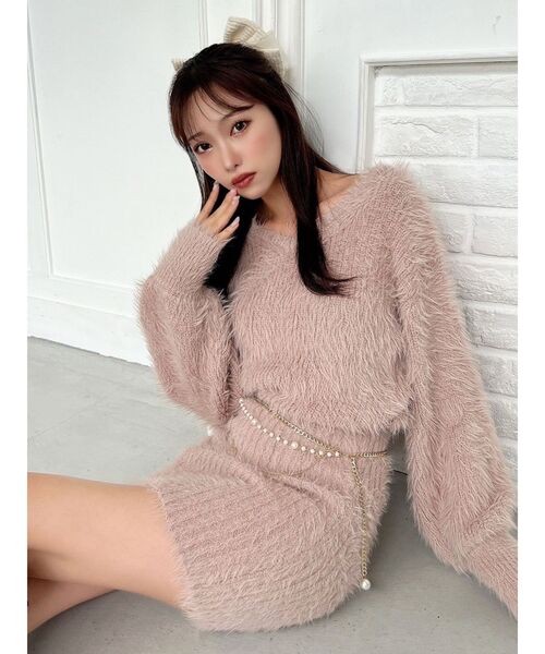 RESEXXY(リゼクシー)の「シャギーミニワンピース(ワンピース・レディース・ピンク/ホワイト/ブルー/ブラック/その他1・FREE)」の16枚目の写真