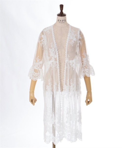 axes femme（アクシーズファム）の「レースロングガウン（カーディガン/ボレロ・レディース・ホワイト/ブラック・FREE）」の19枚目の写真
