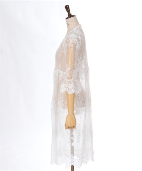 axes femme（アクシーズファム）の「レースロングガウン（カーディガン/ボレロ・レディース・ホワイト/ブラック・FREE）」の18枚目の写真