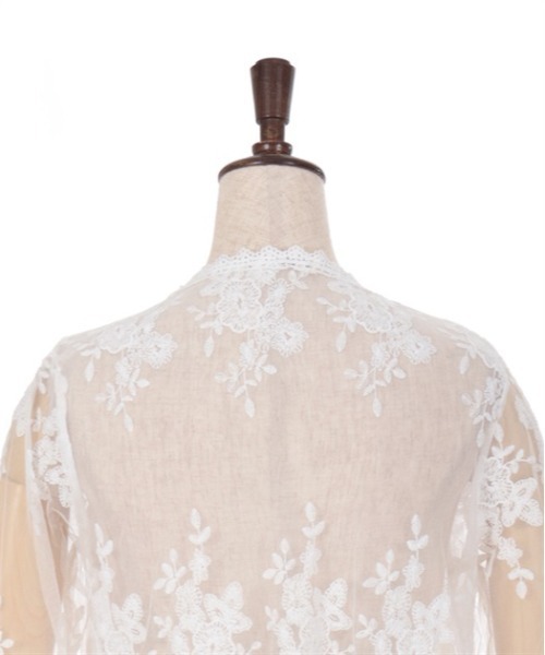 axes femme（アクシーズファム）の「レースロングガウン（カーディガン/ボレロ・レディース・ホワイト/ブラック・FREE）」の13枚目の写真