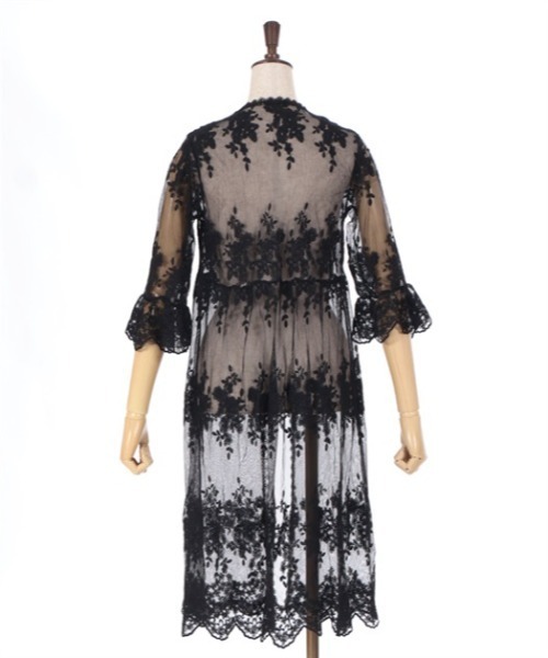 axes femme（アクシーズファム）の「レースロングガウン（カーディガン/ボレロ・レディース・ホワイト/ブラック・FREE）」の8枚目の写真