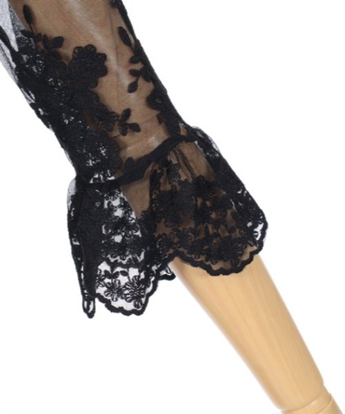 axes femme（アクシーズファム）の「レースロングガウン（カーディガン/ボレロ・レディース・ホワイト/ブラック・FREE）」の3枚目の写真