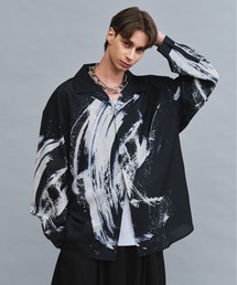 KUUUPY（クーピー）の「Ink Wash Pattern Long-Sleeve Shirt - 水墨風 転写総柄 長袖シャツ（シャツ/ブラウス・メンズ）」
