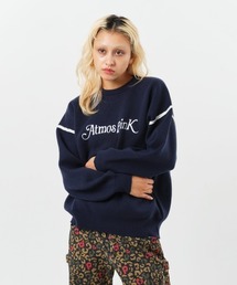 ニット セーター atmos pink Logo Knit Top / アトモス ピンク ロゴ ニット トップ レディース atmos pink｜アトモスピンクのニット/セーター（ブランドロゴ