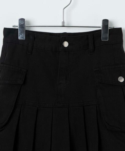 Figments（フィグメンツ）の「プリーツヘムデニムカーゴミニスカート（デニムスカート・レディース・ブラック・SMALL/MEDIUM）」の18枚目の写真