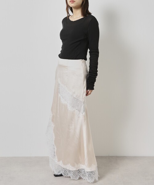 Firsthand(ファーストハンド)の「Firsthand/ファーストハンド レース切替サテンスカート(スカート・レディース・ネイビー/ナチュラル・SMALL/MEDIUM)」の11枚目の写真