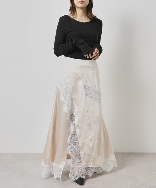 Firsthand(ファーストハンド)の「Firsthand/ファーストハンド レース切替サテンスカート(スカート・レディース・ネイビー/ナチュラル・SMALL/MEDIUM)」の15枚目の写真